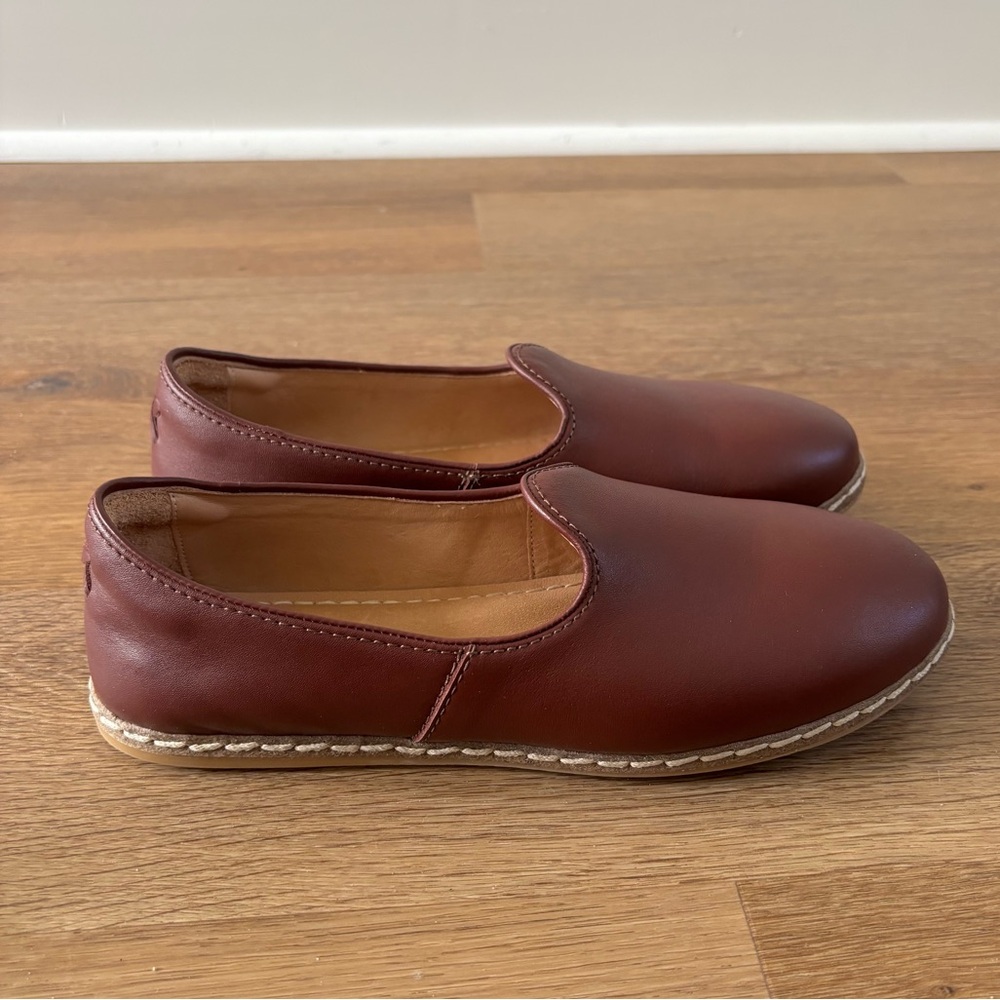 Charix Bordeaux Leather Slip On Shoes Size 40 - Picture 3 of 7